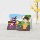 先生カスタム退職おめでとう カード (黄色い花)