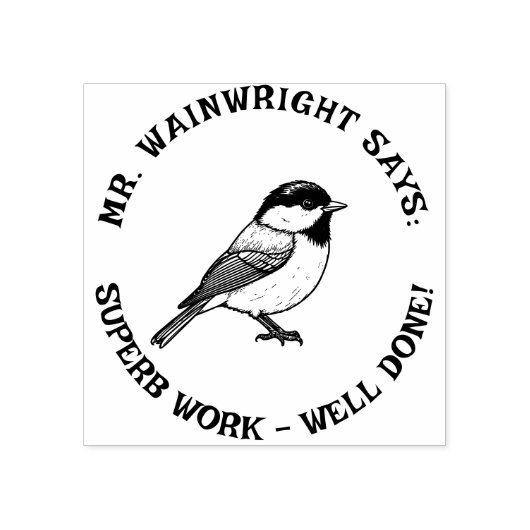 先生カスタム《鳥》アメリカゴガラスタンプ可愛い「見事な作品!」 ラバースタンプ (インプリント)