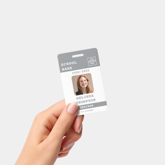 先生カスタムIDカード学校テンプレート名写真 バッジ (手持ち)