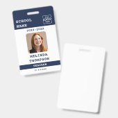 先生カスタムIDカード学校テンプレート名写真 バッジ (表裏)