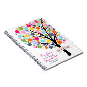 先生カラフルアップル感謝していツリーギフト ノートブック (右側)