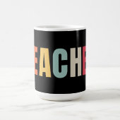 先生カラフルレタリング コーヒーマグカップ (中央)