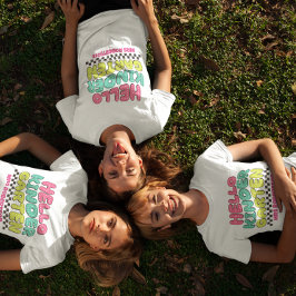 先生カラフルレトロ幼稚園Tシャツ Tシャツ