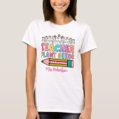 先生カラフルレトロ引用文tシャツ tシャツ (正面)