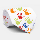 先生カラフル向け子供手印刷タイ ネクタイ (ロール)