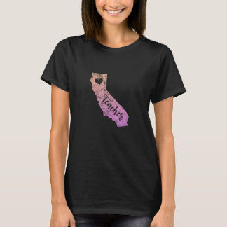 先生カリフォルニアマップカカリウサ新学期 Tシャツ