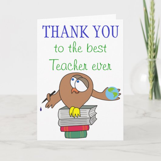 先生カード最高のに感謝 サンキューカード (正面)