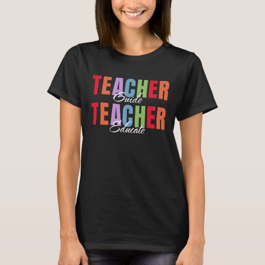先生ガイド先生教育 Tシャツ (正面)