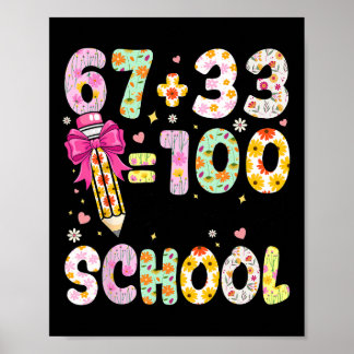 先生ガールズのための学校の67 33日間 100日目の学校 ポスター