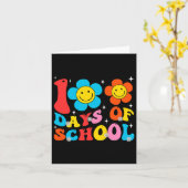 先生キッズレトロGroovy 100日ハッピー100日目 カード (黄色い花)