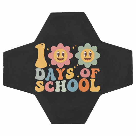 先生キッズレトロGroovy 100日0f学校 サッカーボール (フラット)