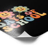 先生キッズレトロGroovy 100日0f学校 フォトプリント (角)