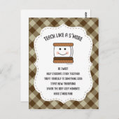 先生キャンピングクラスルームテーマスモール ポストカード (正面/裏面)