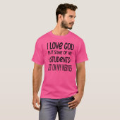 先生キリスト教宗教学級教授引用文 Tシャツ (正面フル)