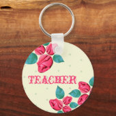 先生キーチェーン – ヴィンテージバラ キーホルダー (正面)