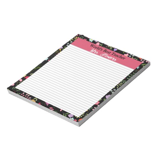 先生ギフトの世界の最高のパーソナライズへ ノートパッド (回転)