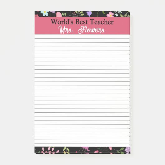 先生ギフトの世界の最高のパーソナライズへ ポストイット (正面)