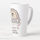 🎓先生ギフトアイディア:最も可能性が高いカスタム文字 カフェラテマグ (右アングル)