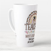 🎓先生ギフトアイディア:最も可能性が高いカスタム文字 カフェラテマグ (左アングル)