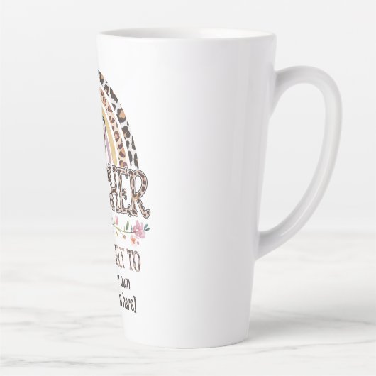 🎓先生ギフトアイディア:最も可能性が高いカスタム文字 カフェラテマグ (右)