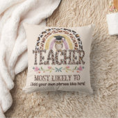 🎓先生ギフトアイディア:最も可能性が高いカスタム文字 クッション (ブランケット)