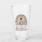 🎓先生ギフトアイディア：最も可能性が高いカスタム文字 タンブラーグラス (正面)