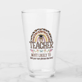 🎓先生ギフトアイディア：最も可能性が高いカスタム文字 タンブラーグラス
