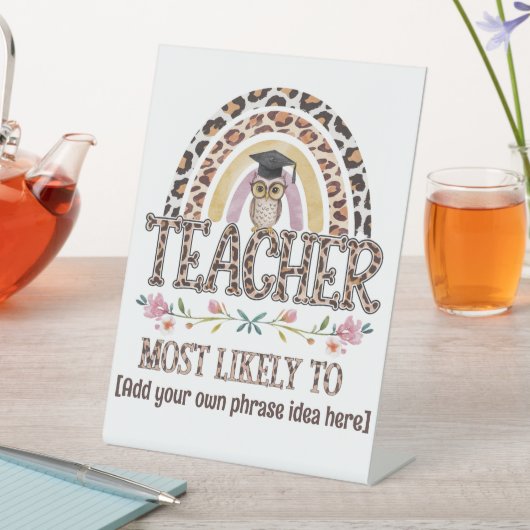 🎓先生ギフトアイディア:最も可能性が高いカスタム文字 台座サイン (インサイチュ)