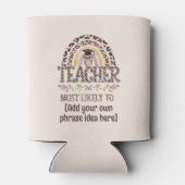 🎓先生ギフトアイディア：最も可能性が高いカスタム文字 缶クーラー (裏面)