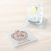 先生ギフトアップルボホ ガラスコースター (アングル)