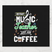 先生ギフトインスタント音楽先生Just Add Coffee スパークリングワインラベル (シングルラベル)