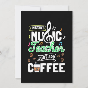 先生ギフトインスタント音楽先生Just Add Coffee 招待状