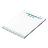 先生ギフトカスタム図解入りの、写真付きのブルーペンシル ノートパッド (回転)