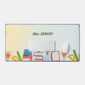 先生ギフトカスタム水彩 デスクマット (キーボード&マウス)