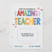 先生ギフトカードホルダー シーズンカード (正面/裏面)