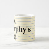 先生ギフトノート帳スタイルパーソナライズされた先生 コーヒーマグカップ (中央)