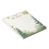 先生ギフトパーソナライズされた – 水彩自然 ノートパッド (アングル)