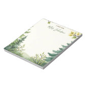 先生ギフトパーソナライズされた – 水彩自然 ノートパッド (回転)