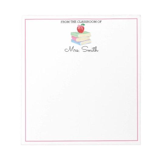 先生ギフトメモ帳新学期 ノートパッド (正面)