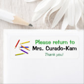 先生ギフトラベル名に戻る色鉛筆 ラベル (インサイチュ)