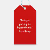 先生ギフトラベル，感謝ありがとうラベル ギフトタグ (裏面)