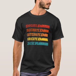先生ギフトレトロ教育カフェイン入り Tシャツ