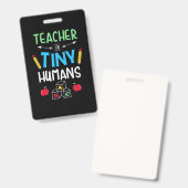 先生ギフト先生小さな人間 バッジ (正面＆裏面)