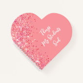 先生ギフト先生感謝ギフトハート ノートブック (正面)