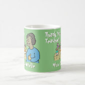 先生ギフト女性先生に感謝 コーヒーマグカップ (中央)