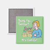 先生ギフト女性先生に感謝 マグネット (正面/裏面)