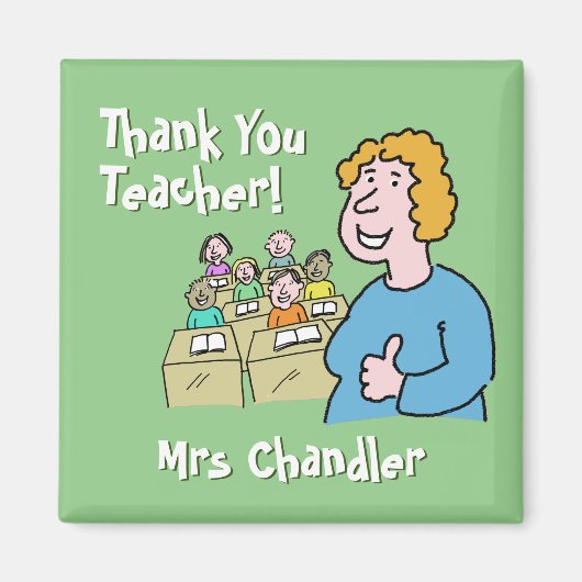 先生ギフト女性先生に感謝 マグネット (正面)