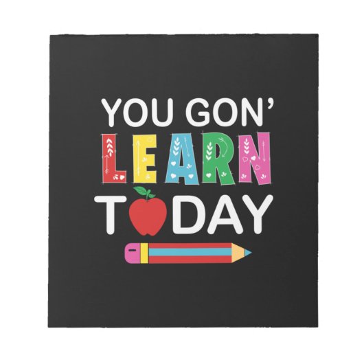 先生ギフト学今日 ノートパッド (正面)