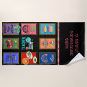 先生ギフト引用文おもしろい感謝の退職 ビーチタオル (正面)