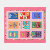 先生ギフト引用文おもしろい感謝の退職 フリースブランケット (正面(横))